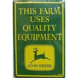  LG008 12 X 18 John Deere Quality Equipment Sign   PS30034 