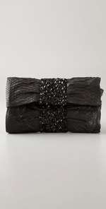 Ambre Babzoe Akane Python Clutch  