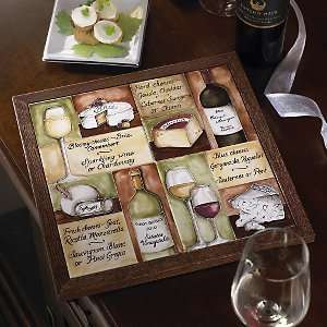  Wine and Cheese Pairings Tile Board