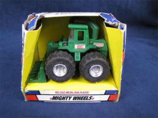 SOMA Die Cast Mighty Wheels Green Tractor PVC Tires Box  