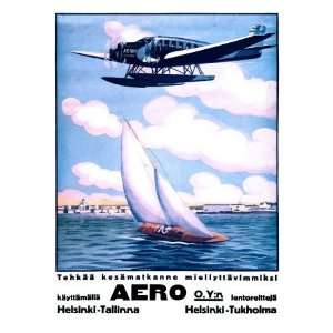  Helsinki Aero Sailboat Poster Premium Poster Print, 12x16 