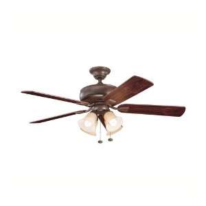 Kichler Lighting 339401TZ Saxon Premier 4 Light Indoor Ceiling Fans in 