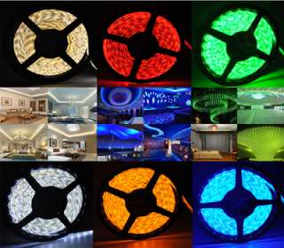 16FT 3528 5050 smd waterproof 300 led light strip White Warm Blue Red 