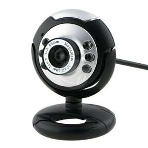  HDE Round Webcam with Microphone and LED light for Night 