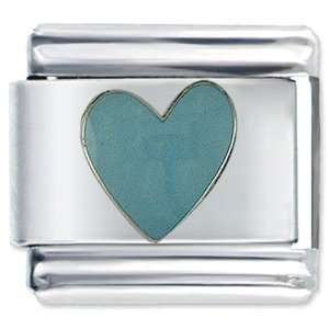  Heart Sky Blue Italian Charm Bracelet Pugster Jewelry