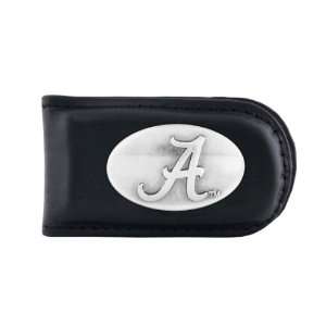 NCAA Alabama Crimson Tide Black Leather Magnet Concho 