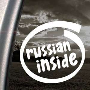  Russian Inside Decal Car Truck Bumper Window Sticker 