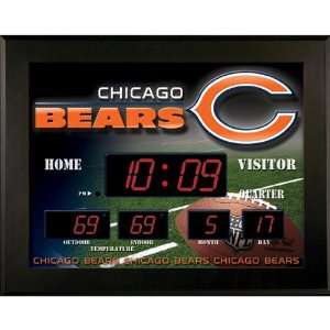 Chicago Bears NFL Backlit Scoreboard Clock (17 x 21.5)  