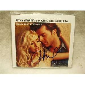  Ricky Martin Autographed/Hand Signed Cd Nobody Wants To Be 