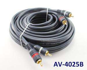 25ft High Quality Python® 2 RCA Male to Male Audio Cable 