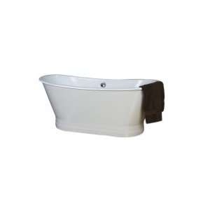 Barclay Cast Iron 68 Bateau Tub with Plain Skirt with White Exterior 