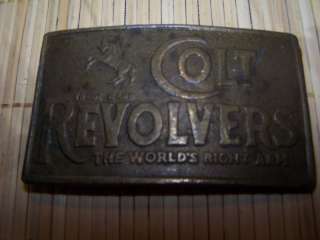 VINTAGE COLT REVOLVERS BELT BUCKLE MADE IN THE USA  