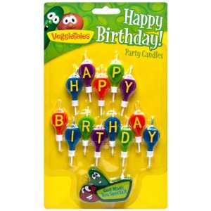  Veggie Tales Happy Birthday Balloon Candles for Cake   Set 
