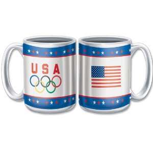 Ceramic Olympic Mug   Blue Border 