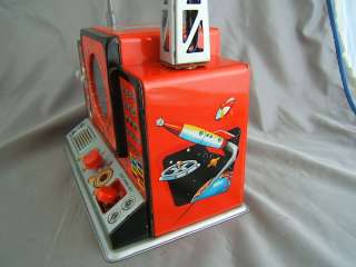 Vintage Structoys Japan Satellite Space Tracking Station Tin Toy w 