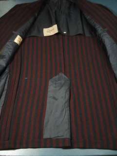 Vintage 40s 50s Stripe Prep Rockabilly Blazer Jacket 42  