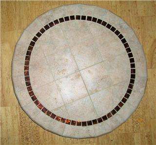 LAZY SUSAN CENTERPIECE TILE WITH GLASS ACCENTS  