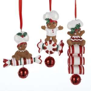   Kisses Ribbon Candy Christmas Bell Ornaments 6.5