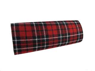 Red Tartan Plaid Evening Bag Clutch Rhinestone Accents Color RED 