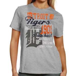  Detroit Tigers Ladies Ash Wild Card T shirt Sports 