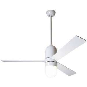  52 Modern Fan Cirrus Gloss White Light Kit Ceiling Fan 