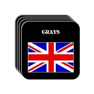  UK, England   GRAYS Set of 4 Mini Mousepad Coasters 