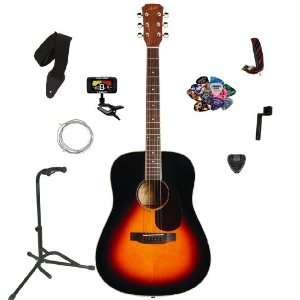  Acoustic Guitar with Sunburst Finish, with Legacy 30 Piece Guitar 
