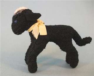   Steiff SWAPL Black Persian Lamb 10cm size w/Original Ribbon  