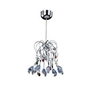  ET2 Lighting E22111 07 Chrome Down Mini Chandelier Chrome 