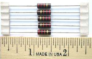 Stackpole Carbon Comp Resistor 1/2W 22K ohm 5% 100p.  