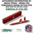Hennapenna Henna Penna EMERALD COLOR Pen Tattoo USA