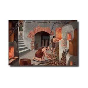 Slaves Feed Wood To Basement Furnaces To Warm Baths Giclee Print 