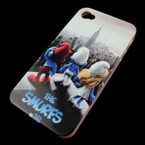  The Smurfs Village Case Cover for iPhone 4 Cell Phones 