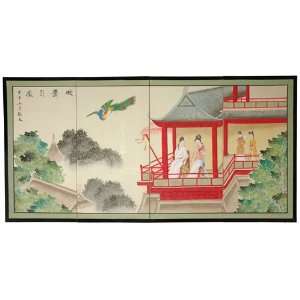   Chinese Brush Art Oriental Wall Screen Painting Furniture & Decor