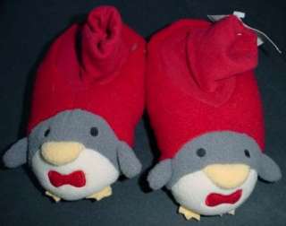 NWT Gymboree boy girl CHRISTMAS penguin slippers 7 8  