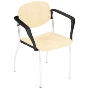   Wood Guest Visitor Side Dining Chair with Arms