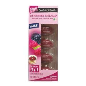 Glade Scented Oil Candle Refills, Dewberry Dreams, 4 Count (Pack of 3 