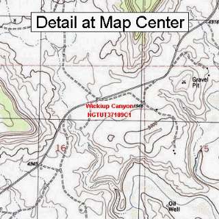  USGS Topographic Quadrangle Map   Wickiup Canyon, Utah 