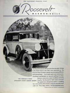 1929 Roosevelt Marmon straight eight under $1100 car AD  