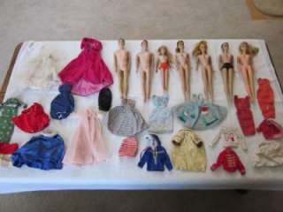   OF VINTAGE BARBIE DOLLS WITH MANY ACCESSORIES 1960 1966 SEE ALL PICS