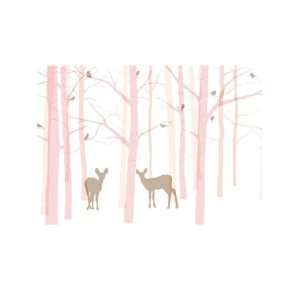  Wallpaper 4Walls trees Forest Friends Pink KP1014PM4