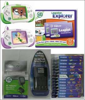   Leapster Explorer Handheld Bundle Green OR Pink/Purple w/5 Apps/Games