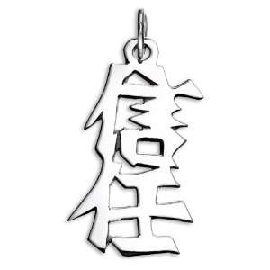   Sterling Silver Japanese/Chinese Trust Kanji Symbol Charm Jewelry
