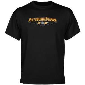 Pittsburgh Power Black Distressed Logo Vintage T shirt  