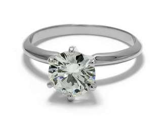 CT MOISSANITE CLASSIC 6 PRONG SOLITAIRE RING 14KW  