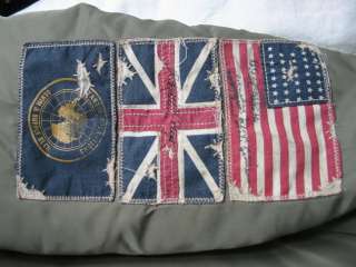   duty down fill jacket USA, British Flag and map vintage patches on arm