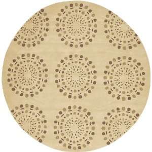  Bombay Transitional Style Beige 8 Round Area Rug