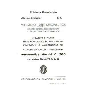    Macchi MC 200 Aircraft Maintenance Manual  1939 Macchi Books