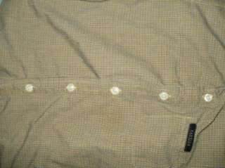 NAUTICA boys 5 yellow Plaid long sleeve button dress shirt C27  