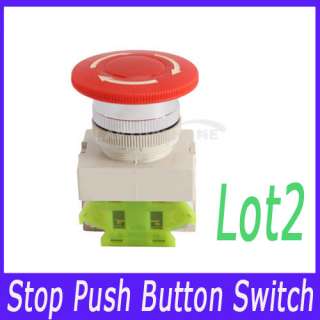 New Red Sign Mushroom Emergency Stop Push Button Switch  